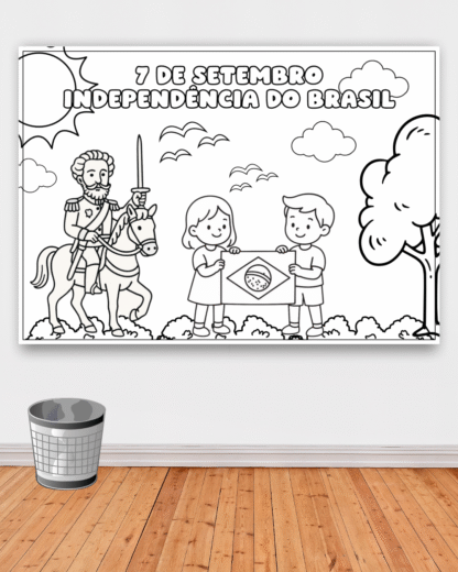 PAINEL DA INDEPENDÊNCIA PARA COLORIR