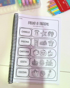 Apostilas Pinte a Figura Sílabas Simples e Complexas